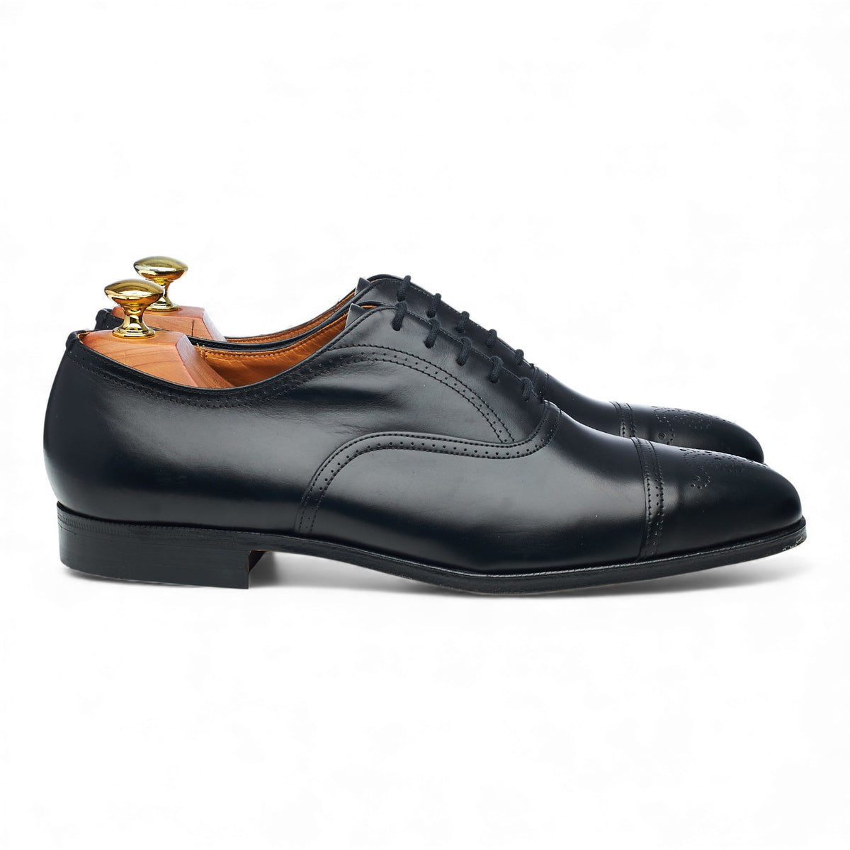 'Gerona' Black Leather Oxford Brogues UK 8.5 F