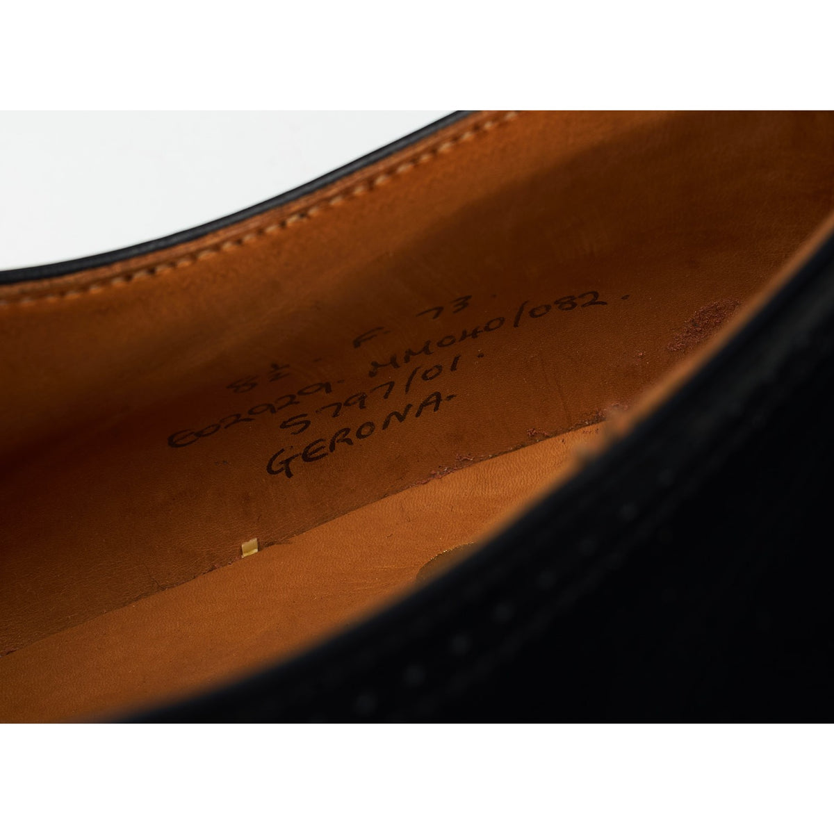 'Gerona' Black Leather Oxford Brogues UK 8.5 F