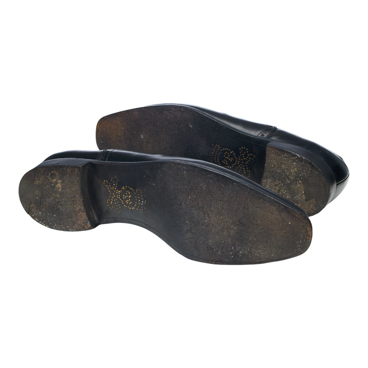 Black Leather Slip On Loafers UK 9 US 10