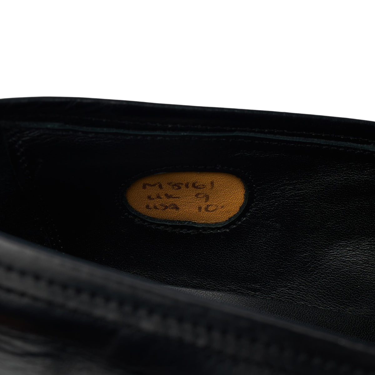 Black Leather Slip On Loafers UK 9 US 10