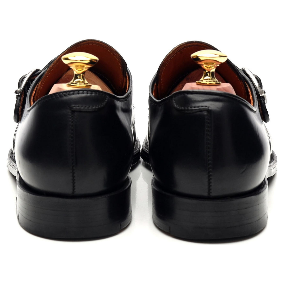 &#39;1655&#39; Black Cordovan Leather Monk Strap UK 7.5 US 8 D