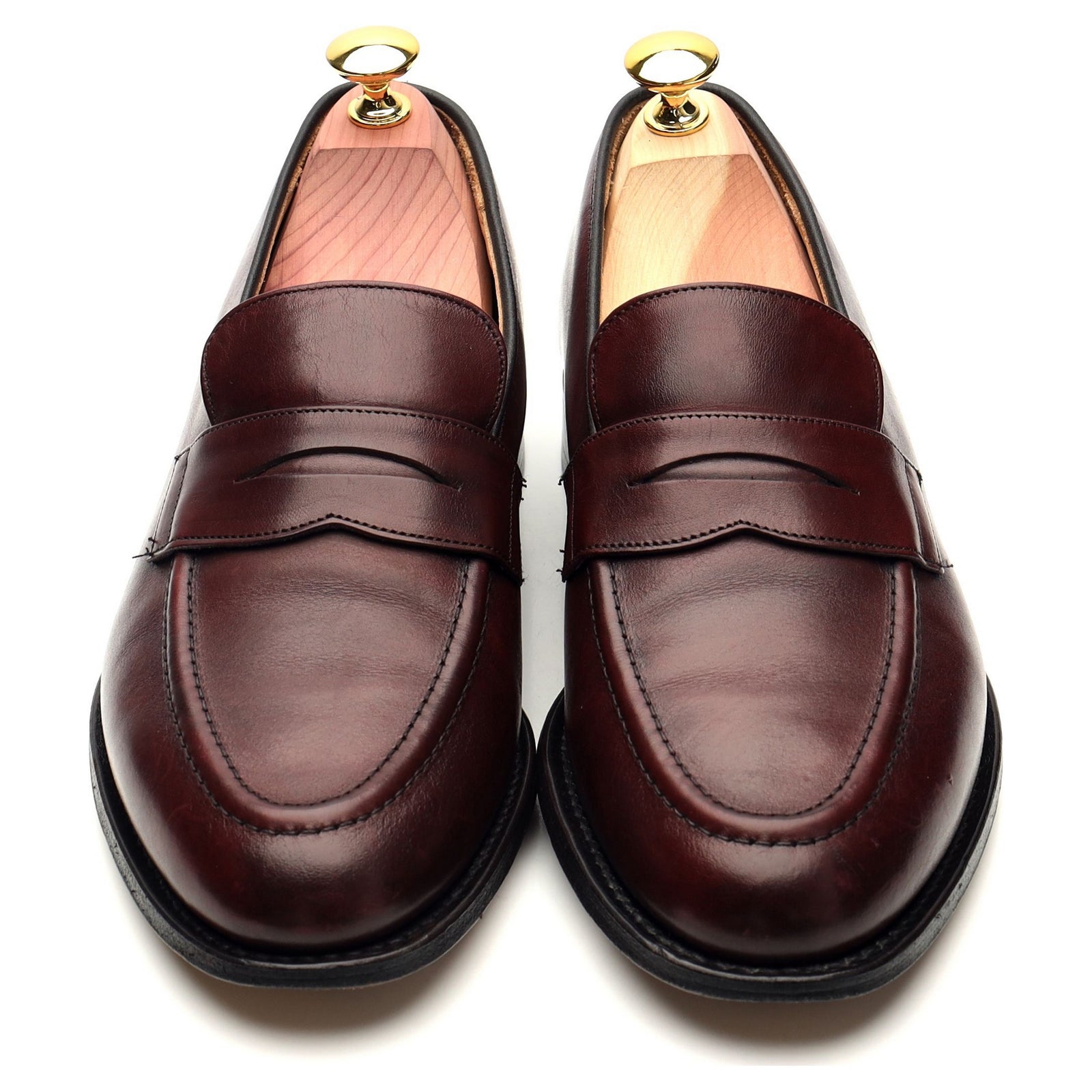Shannon' Burgundy Cordovan Leather Derby UK 9.5 F - Abbot's