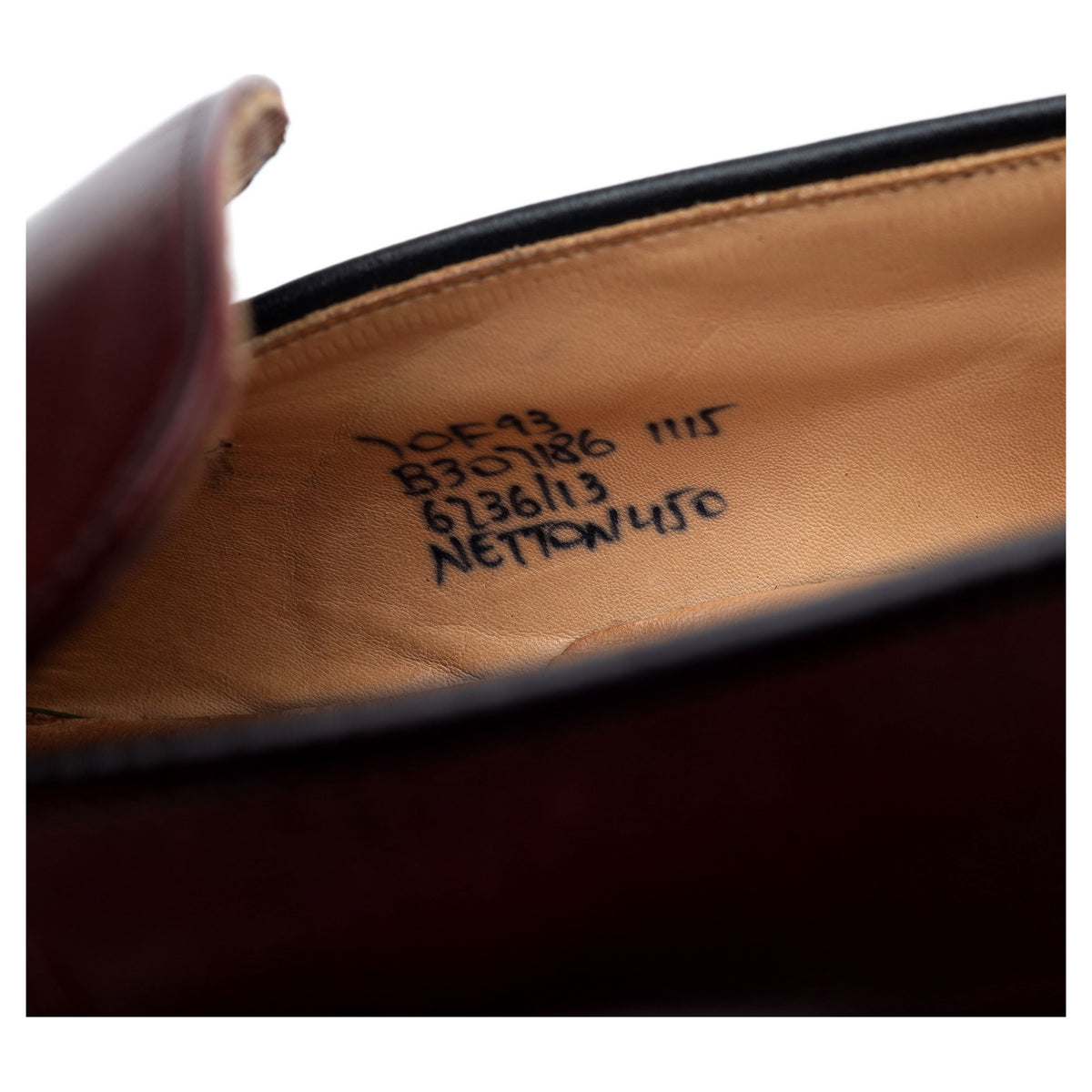 &#39;Netton&#39; Burgundy Leather Loafer UK 7 F