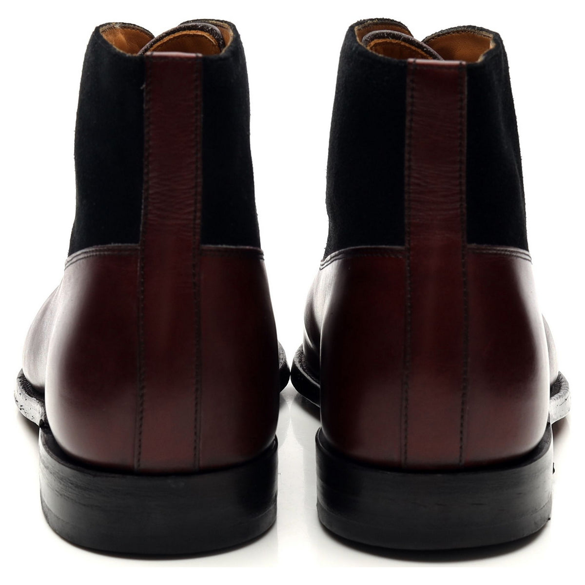 &#39;21853&#39; Burgundy Leather Boots UK 9.5