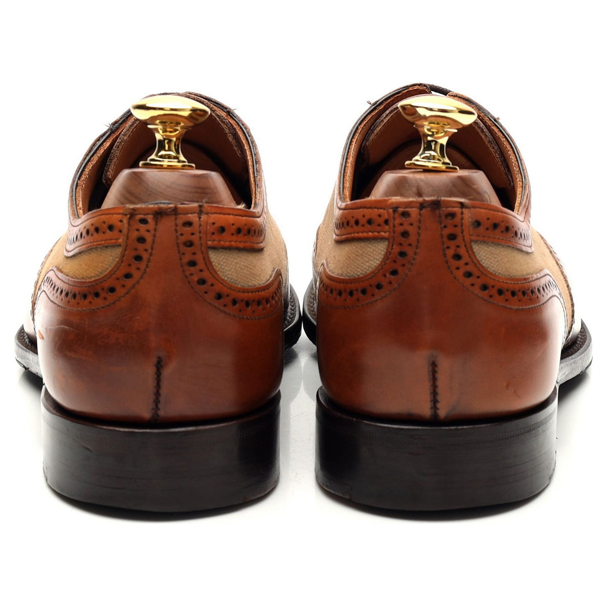 &#39;Henley&#39; Tan Brown Leather Oxford Brogues UK 6.5 F