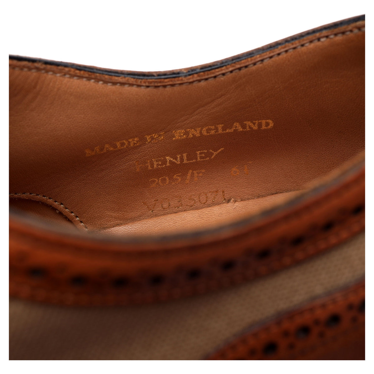 &#39;Henley&#39; Tan Brown Leather Oxford Brogues UK 6.5 F