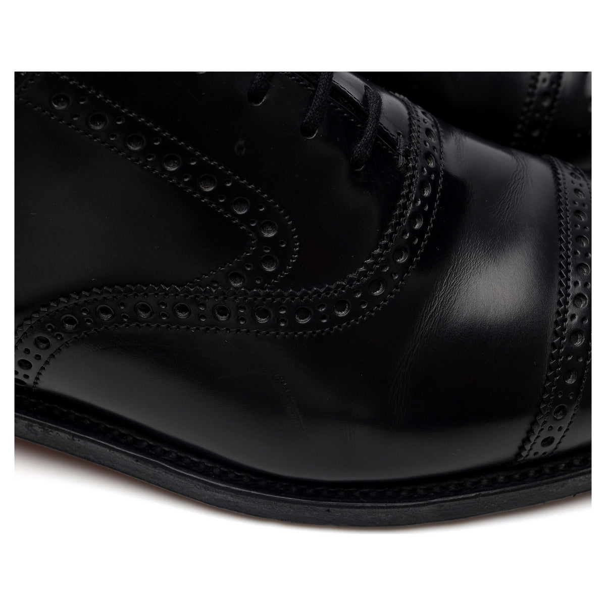 Black Leather Oxford Brogue UK 8.5 G