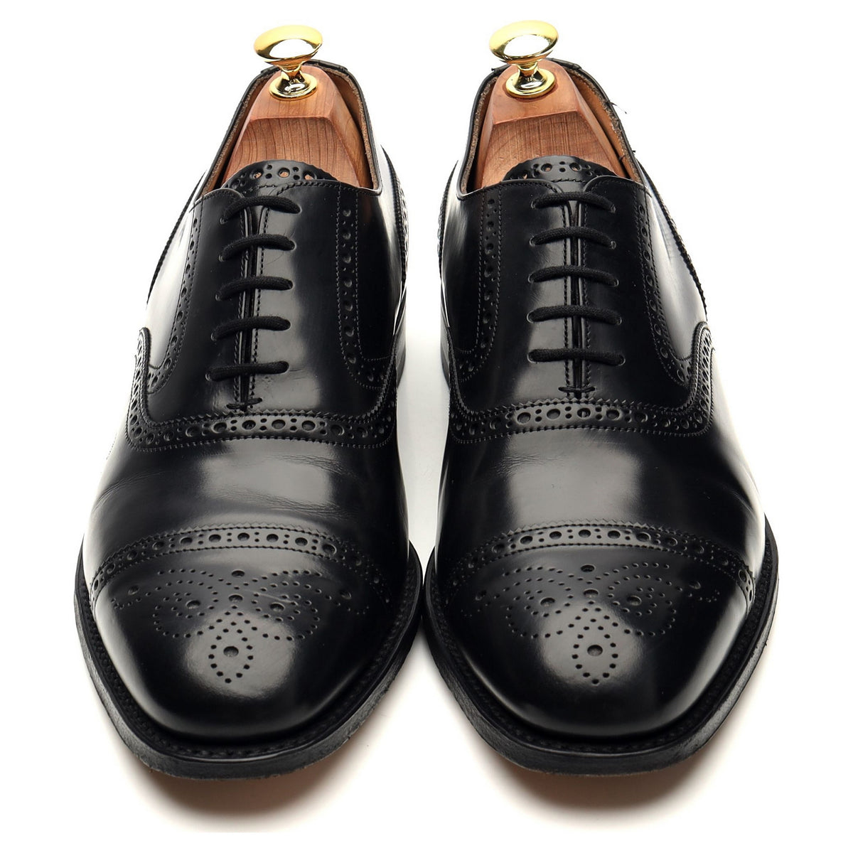 Black Leather Oxford Brogue UK 8.5 G