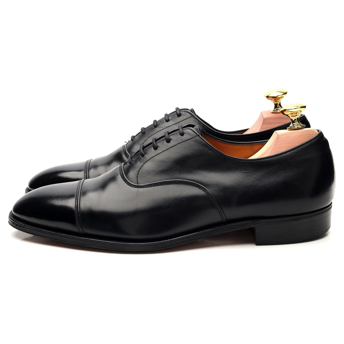 Vintage &#39;Cannon&#39; Black Leather Oxford UK 7 F