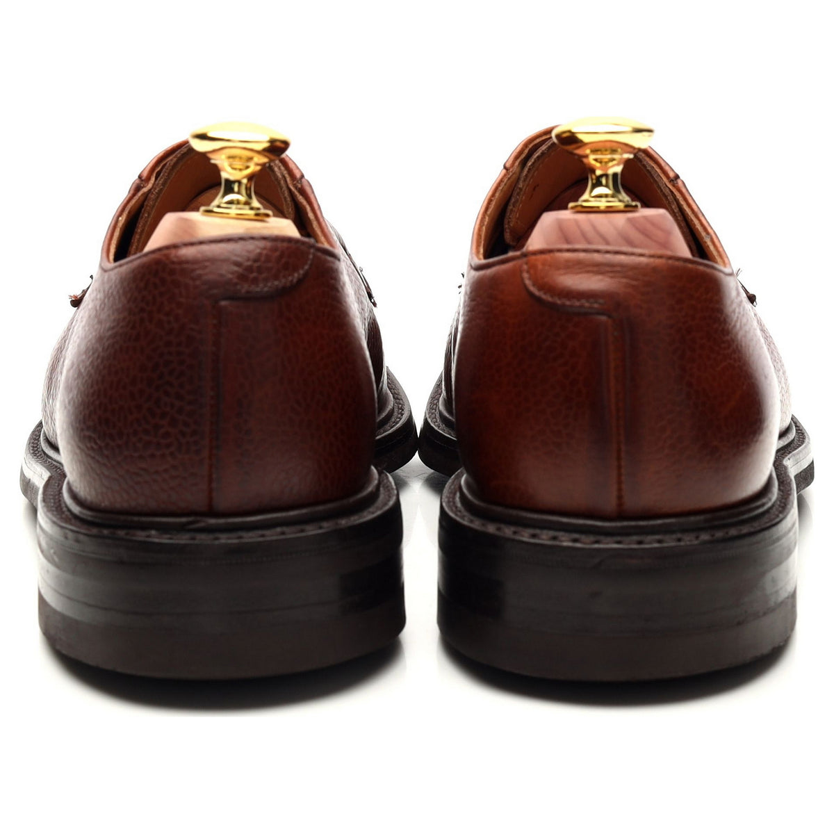 &#39;Deal&#39; Tan Brown Grain Leather Derby UK 7 F