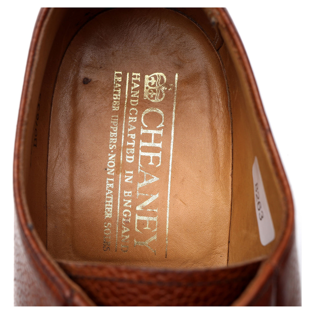 &#39;Deal&#39; Tan Brown Grain Leather Derby UK 7 F