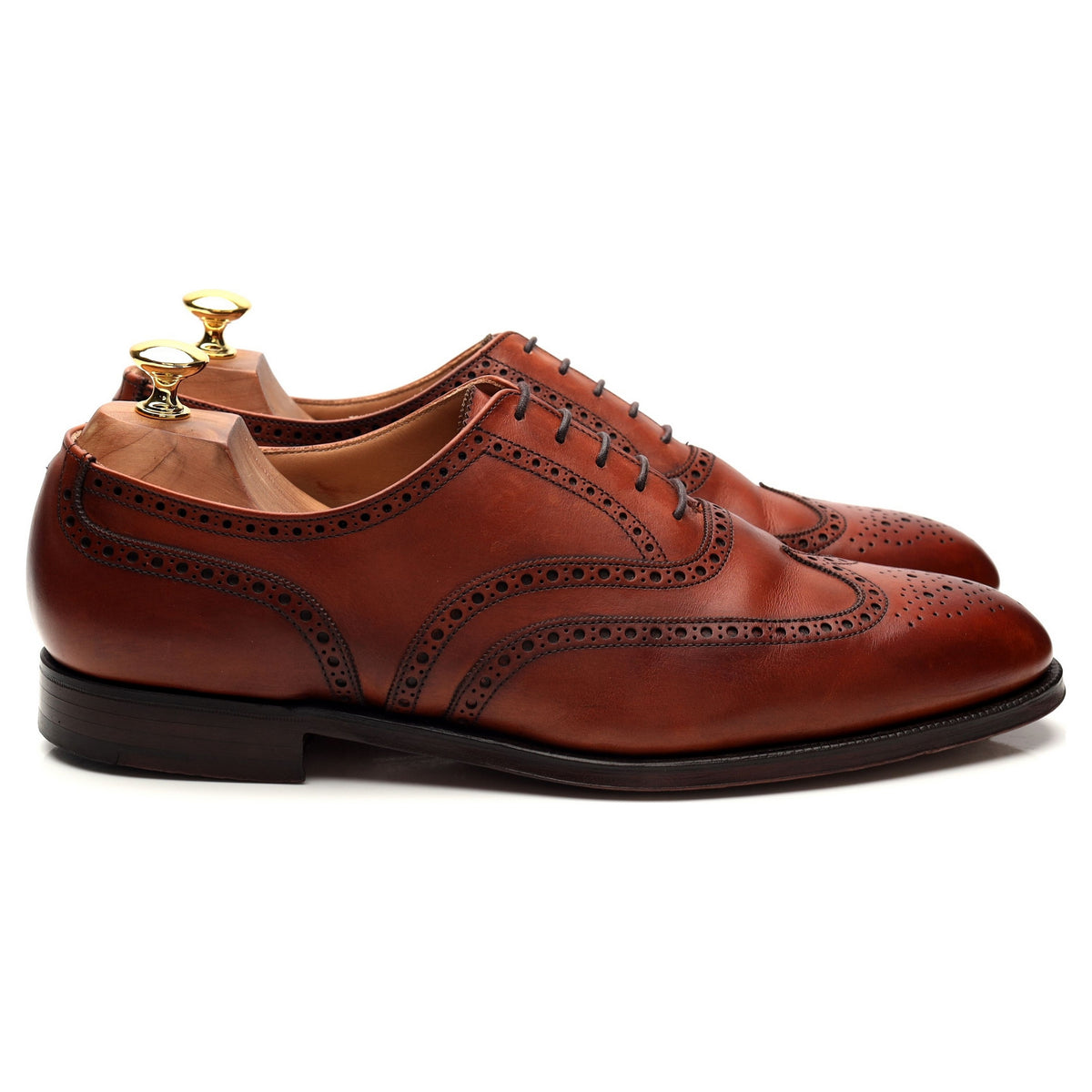 &#39;Albemarle&#39; Tan Brown Leather Oxford Brogue UK 10 E