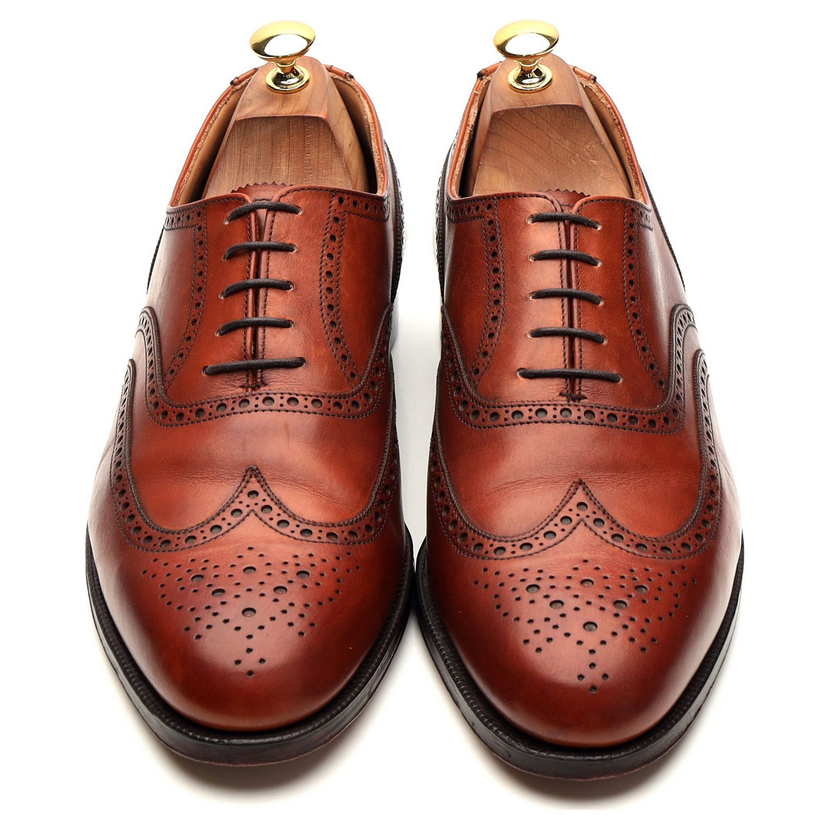 &#39;Albemarle&#39; Tan Brown Leather Oxford Brogue UK 10 E