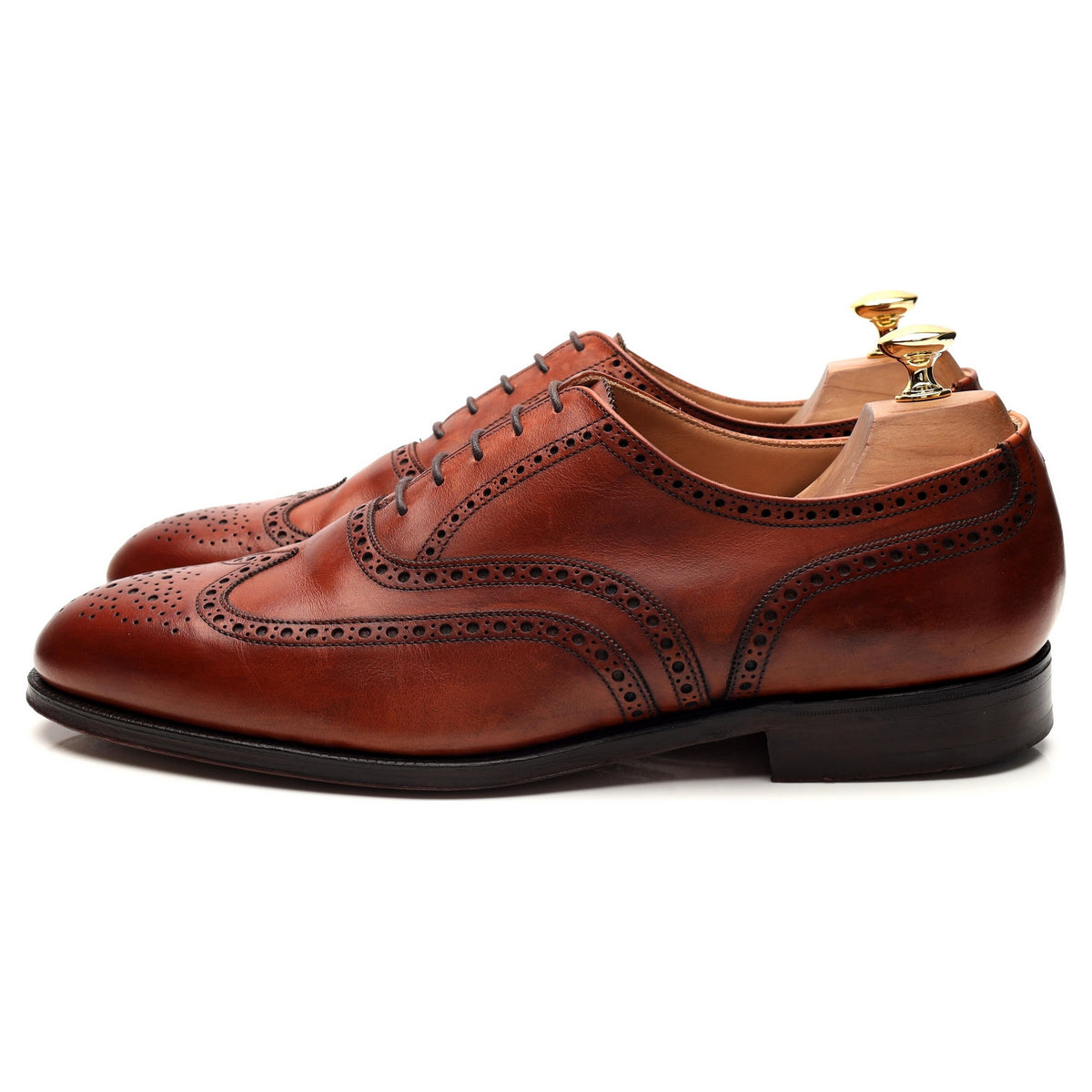 &#39;Albemarle&#39; Tan Brown Leather Oxford Brogue UK 10 E