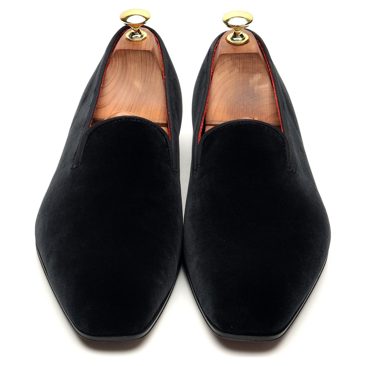 &#39;Ronald&#39; Black Velvet Slipper UK 8.5 E