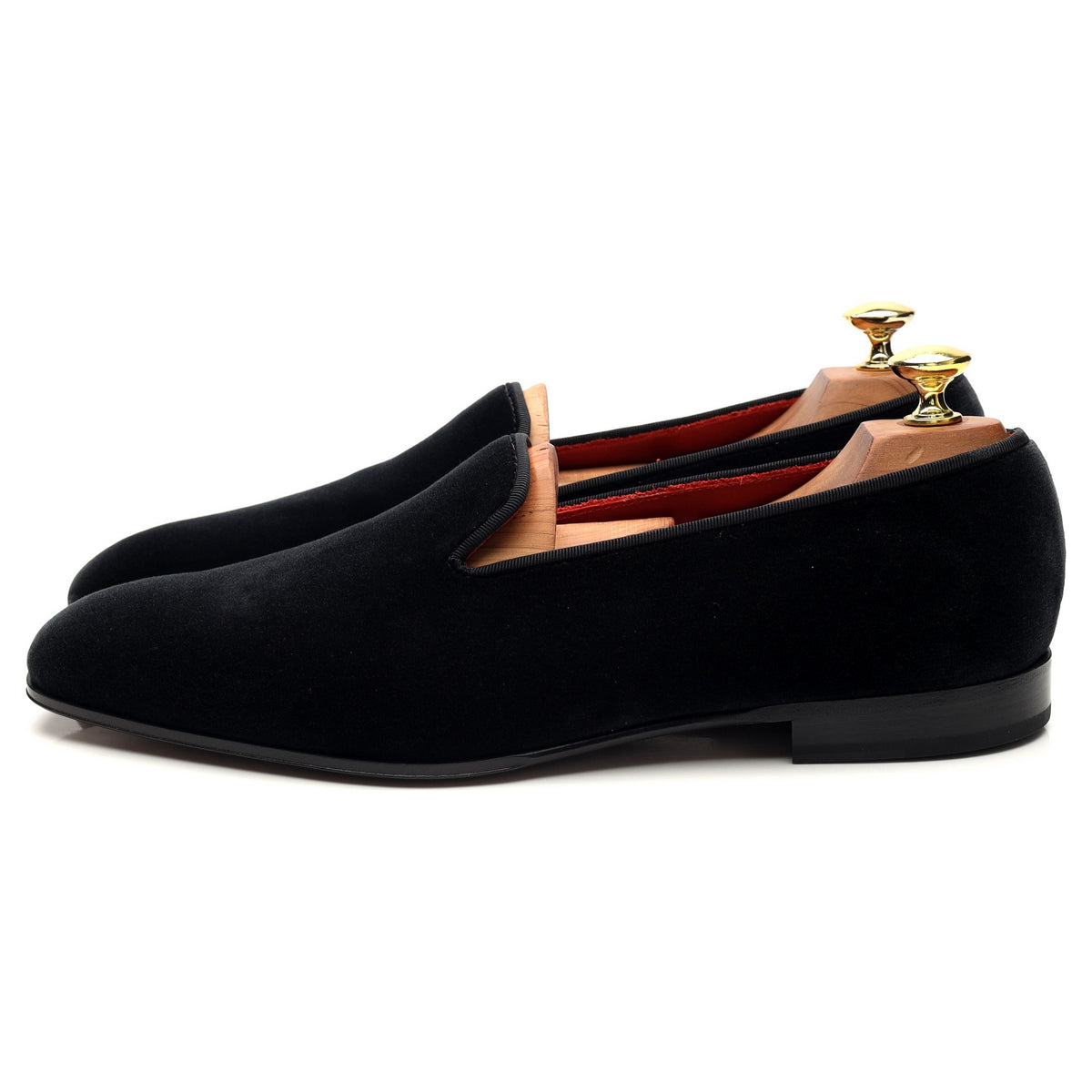 &#39;Ronald&#39; Black Velvet Slipper UK 8.5 E