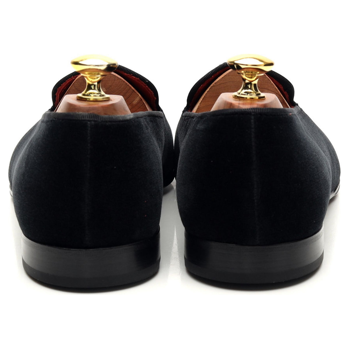 &#39;Ronald&#39; Black Velvet Slipper UK 8.5 E