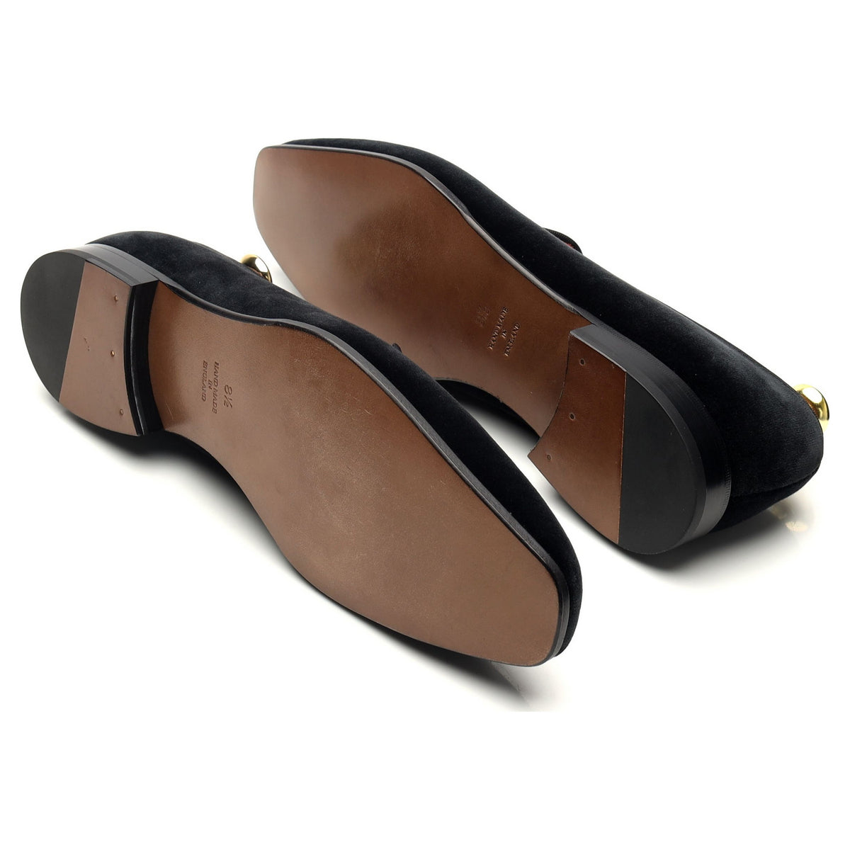 &#39;Ronald&#39; Black Velvet Slipper UK 8.5 E