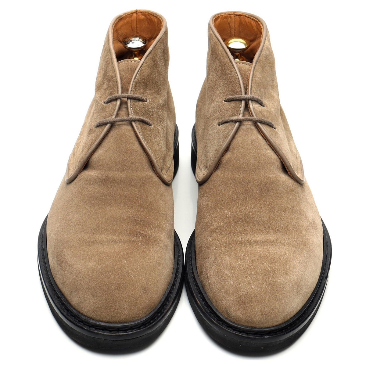 &#39;Lucien&#39; Beige Suede Chukka Boots UK 10.5