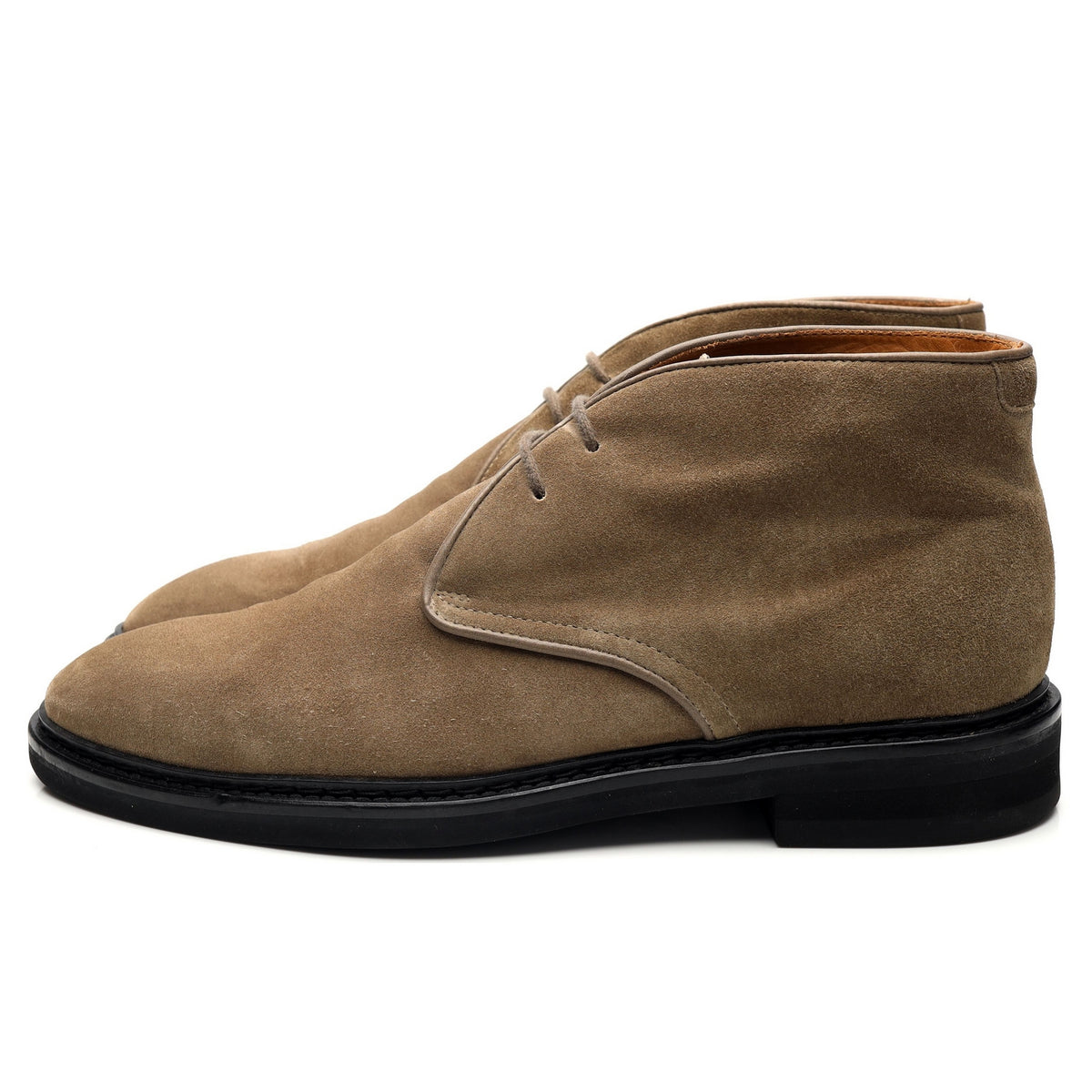 &#39;Lucien&#39; Beige Suede Chukka Boots UK 10.5