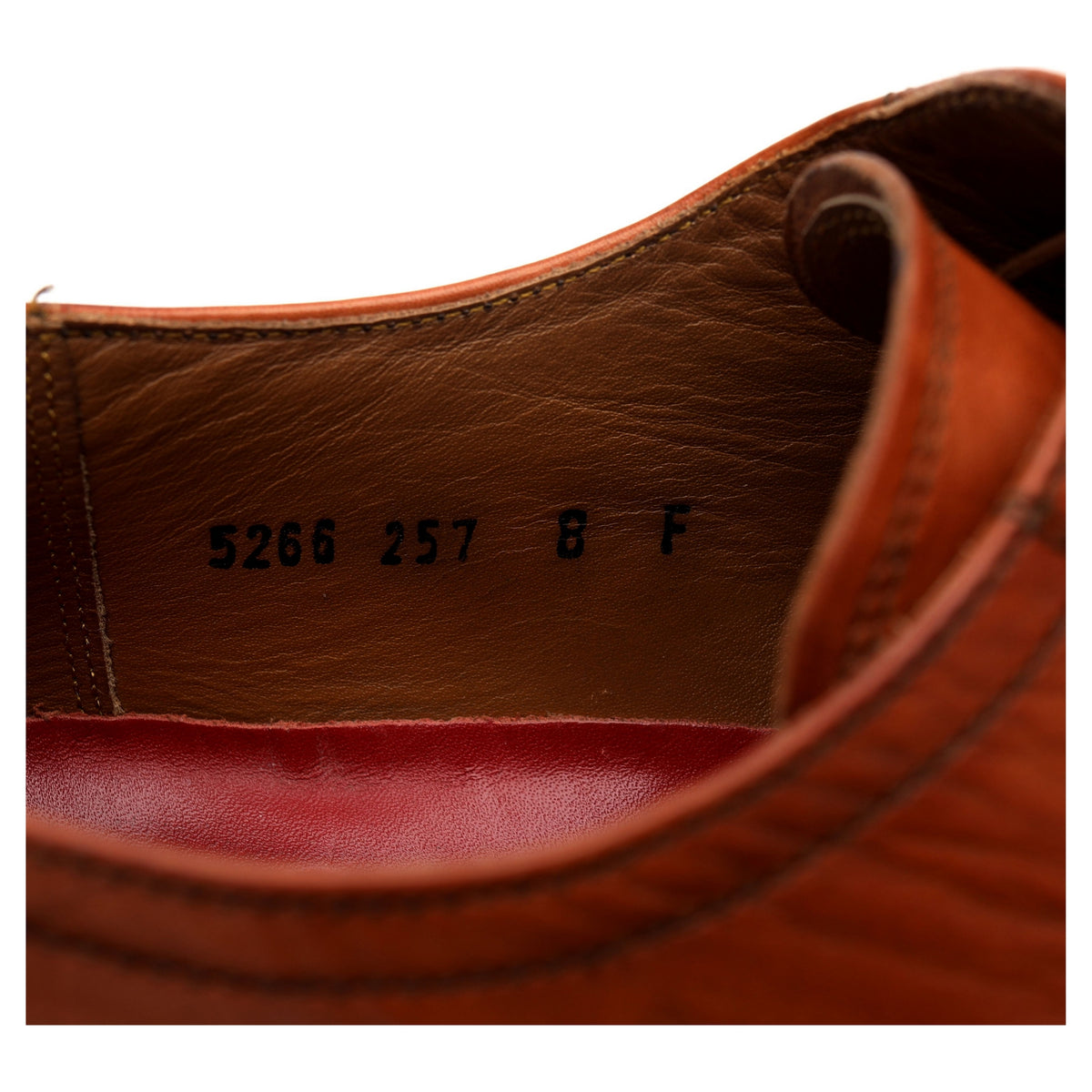 &#39;Rhys&#39; Tan Brown Leather Derby UK 8 F