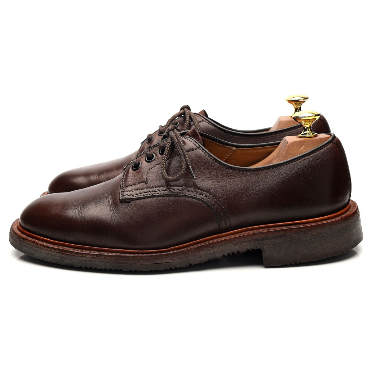 &#39;Alvin&#39; Dark Brown Leather Derby UK 8