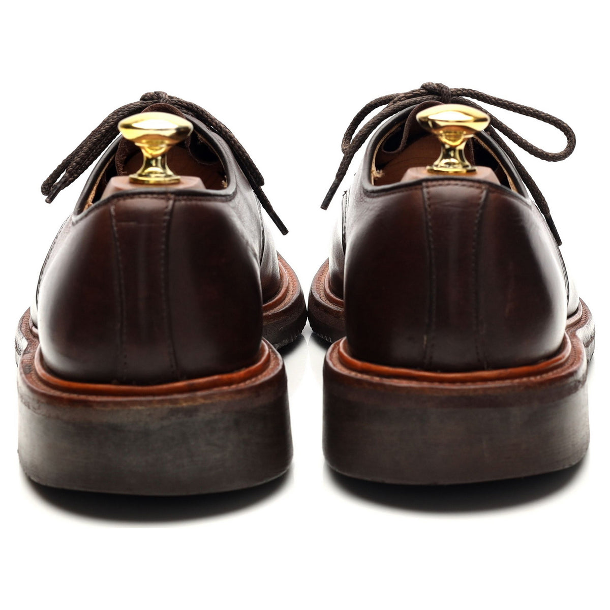 &#39;Alvin&#39; Dark Brown Leather Derby UK 8