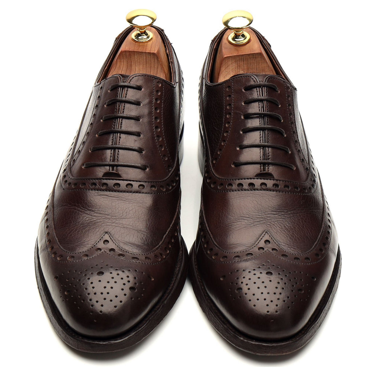 &#39;Flore&#39; Dark Brown Leather Oxford Brogue UK 7.5 G