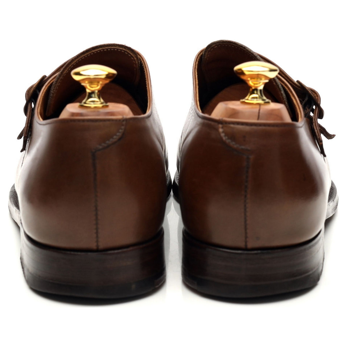 Bowen Brown Leather Double Monk Strap UK 11.5