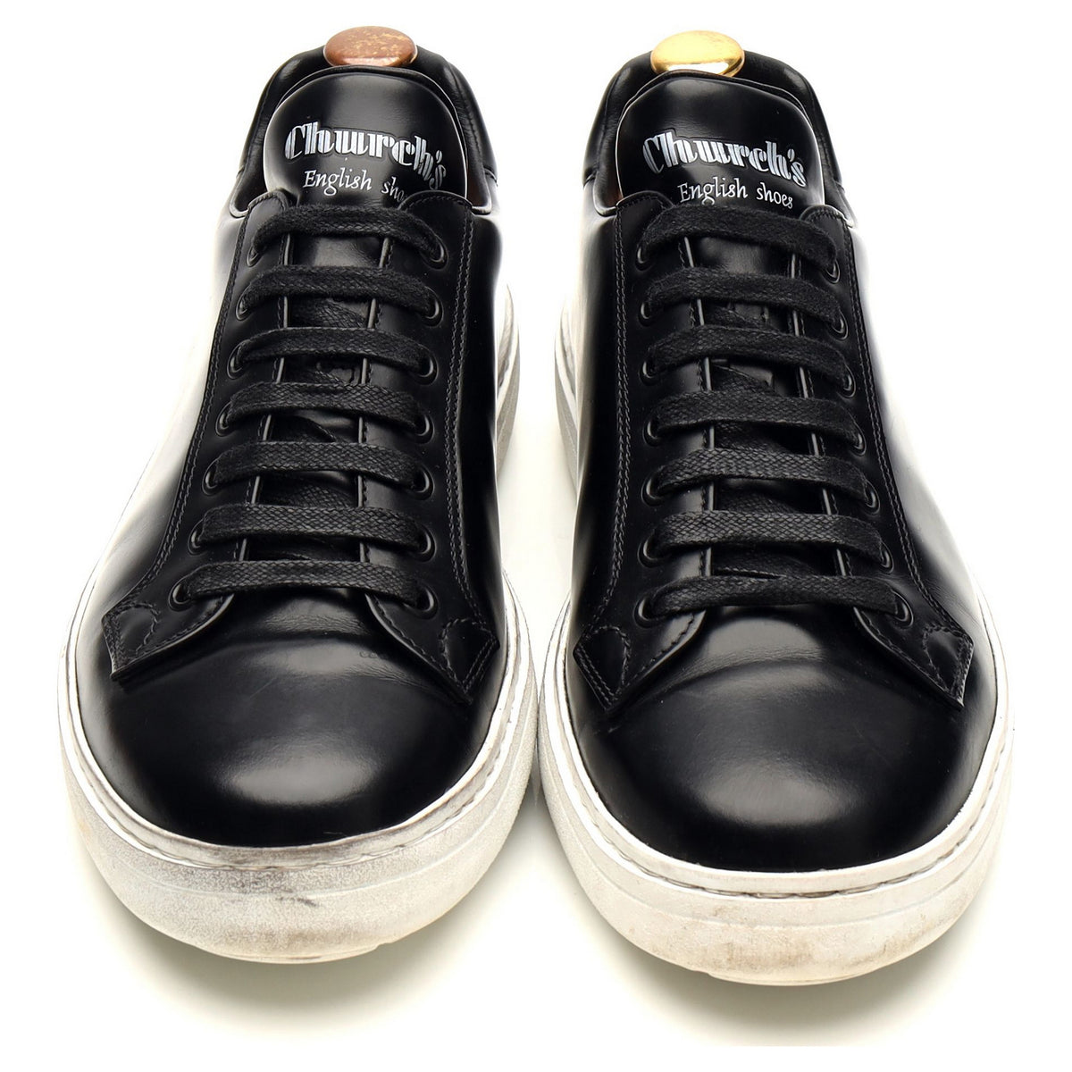 &#39;Boland&#39; Black Leather Sneakers UK 6 F