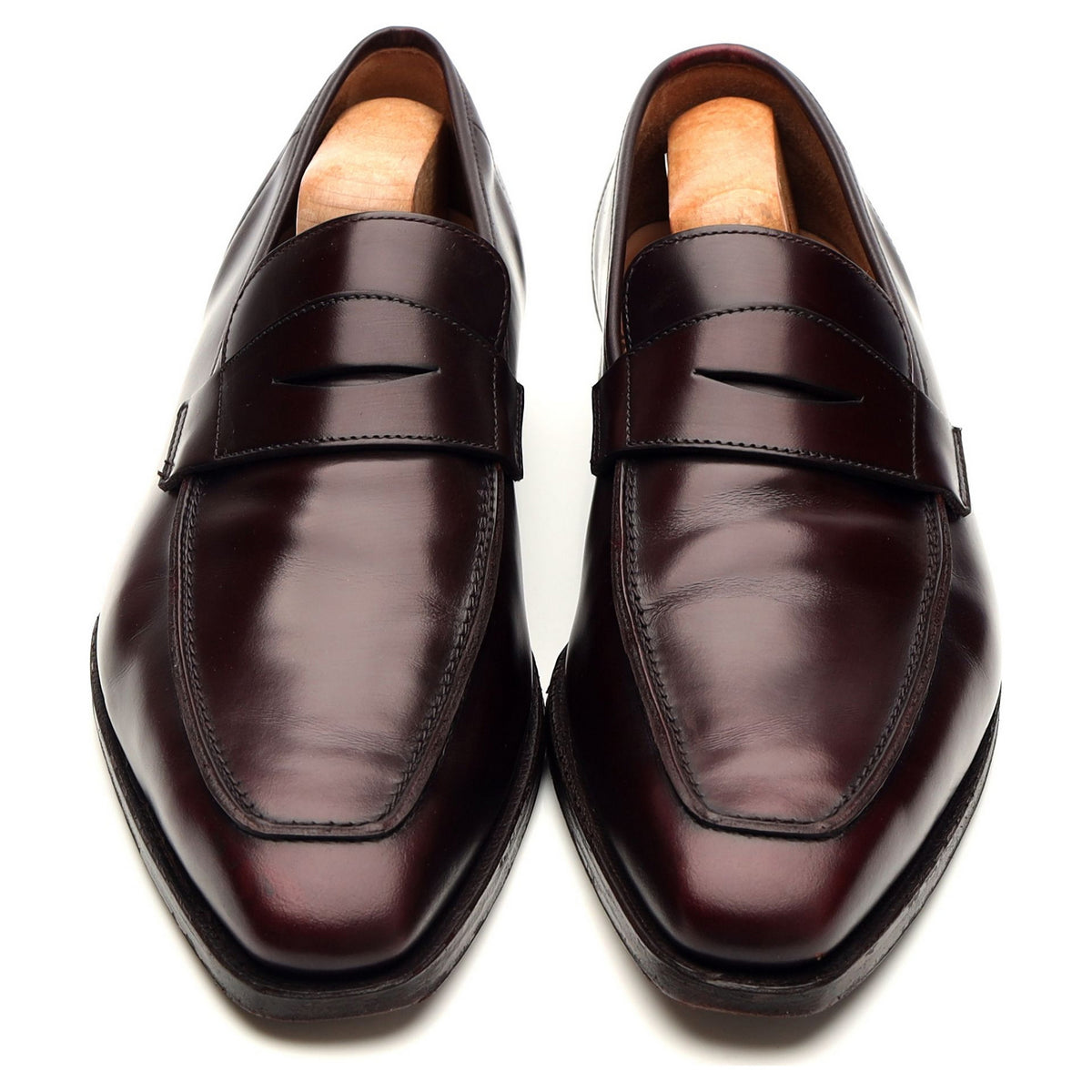 &#39;George&#39; Burgundy Leather Loafer UK 7.5 E