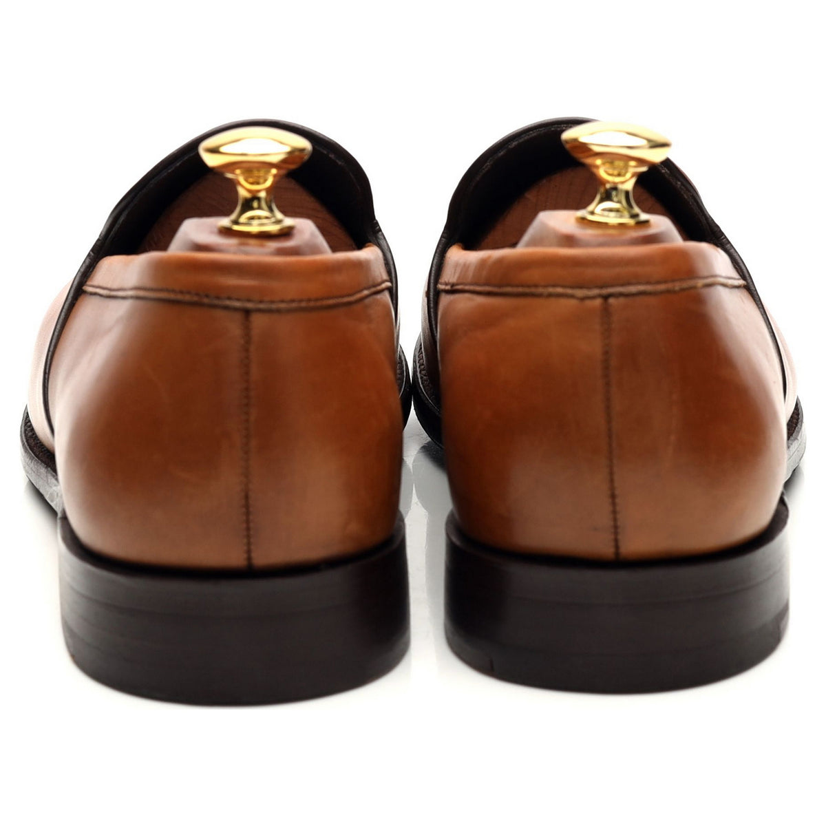 &#39;Ramsden&#39; Tan Brown Leather Tassel Loafer UK 8.5 F