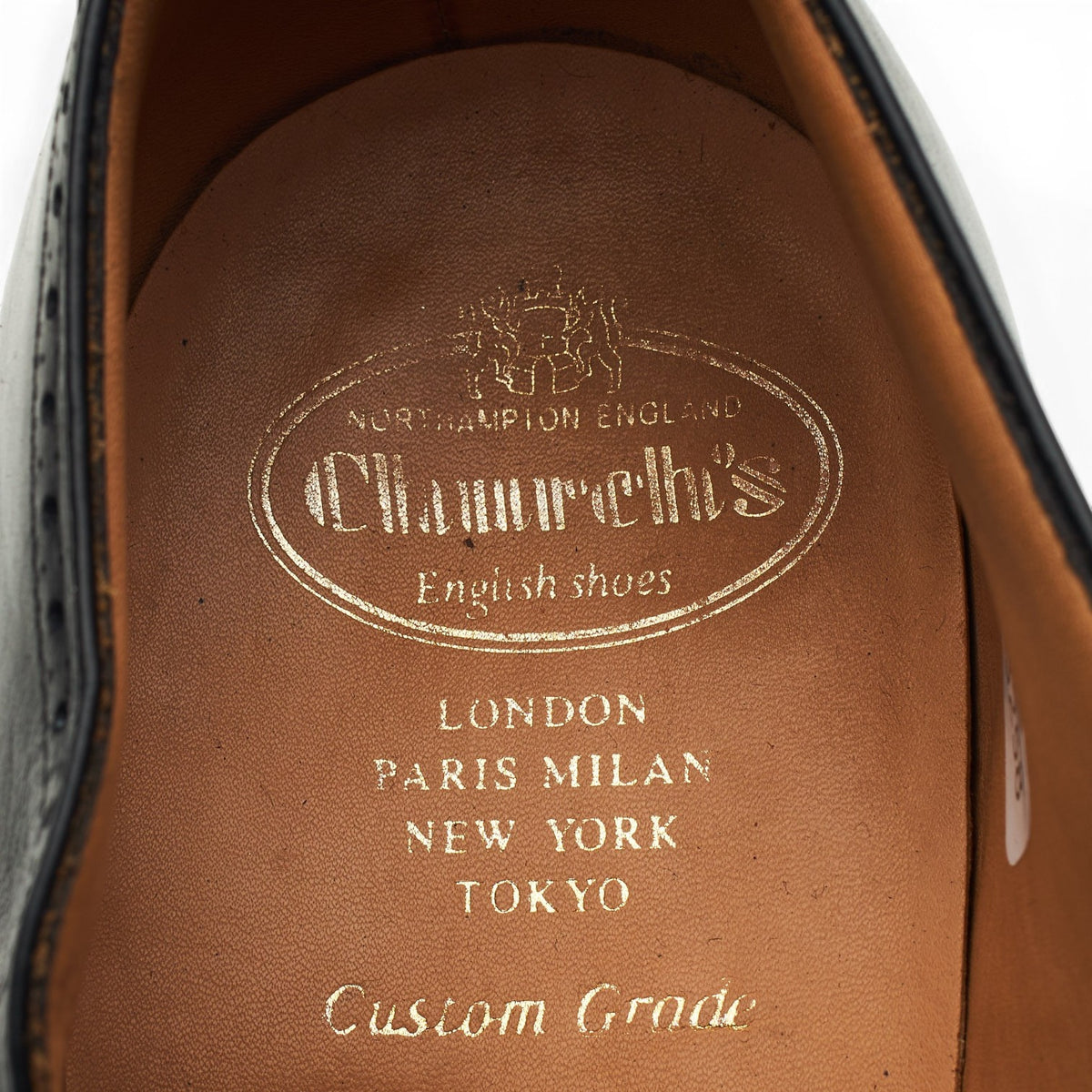 'Toronto' Black Leather Oxford Brogues UK 12 G