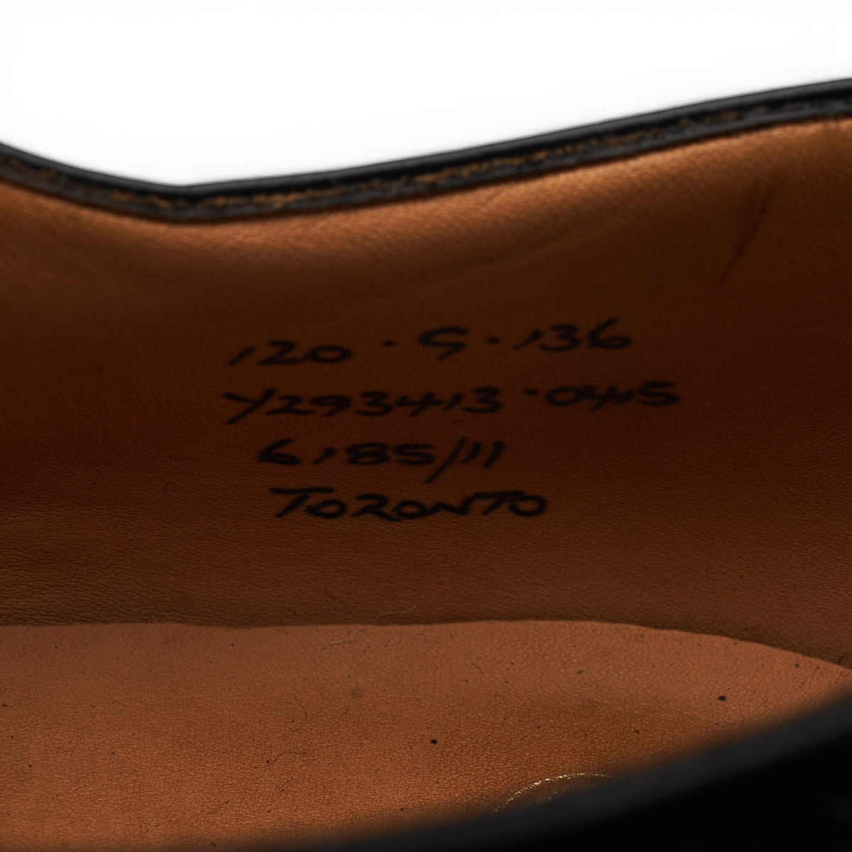 'Toronto' Black Leather Oxford Brogues UK 12 G