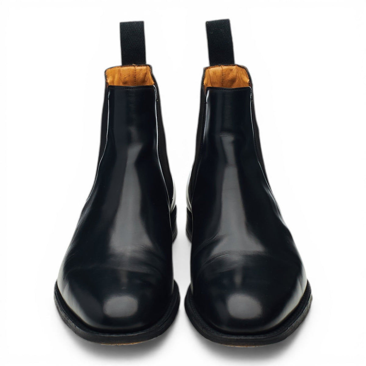 'Beijing' Black Leather Chelsea Boots UK 7 G