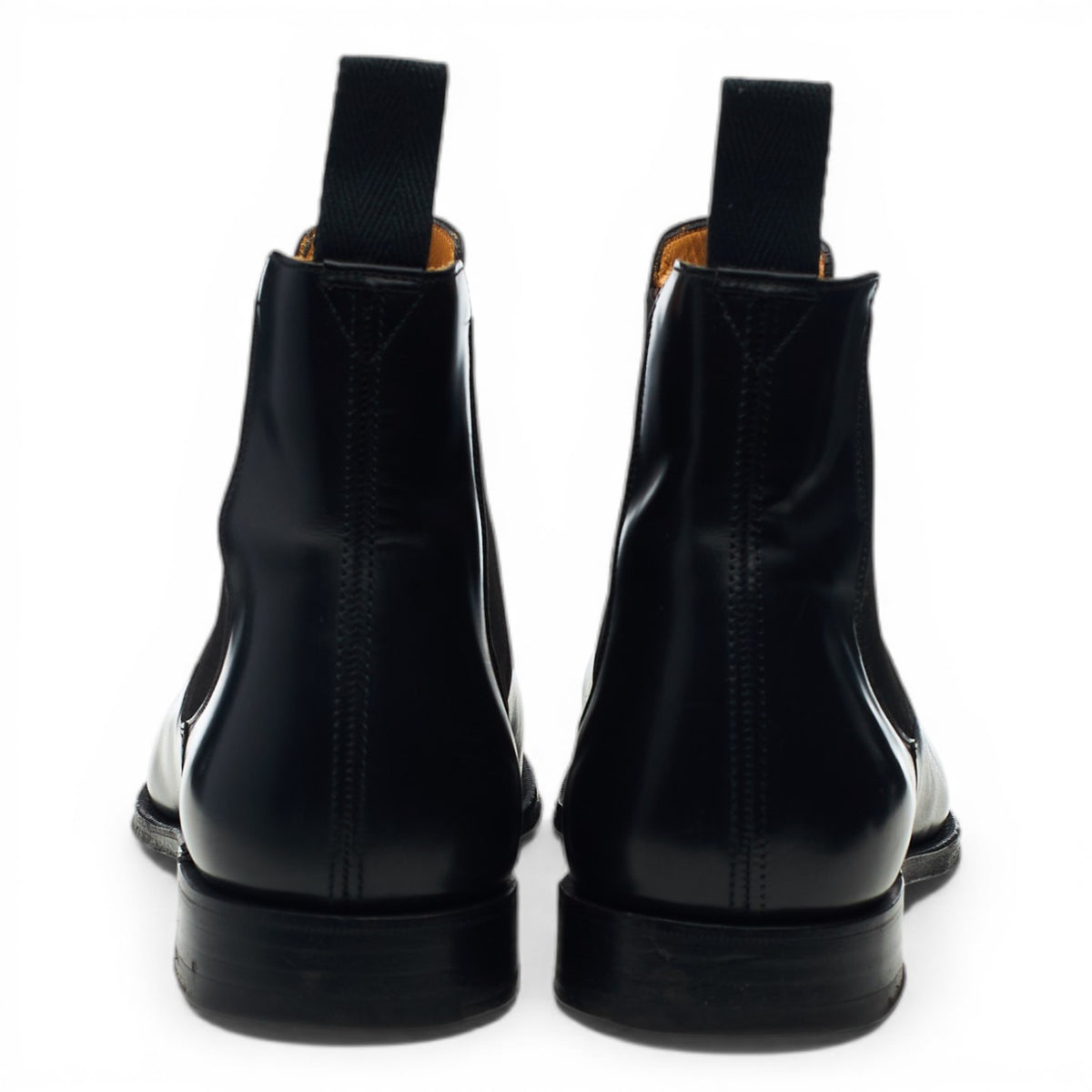 'Beijing' Black Leather Chelsea Boots UK 7 G