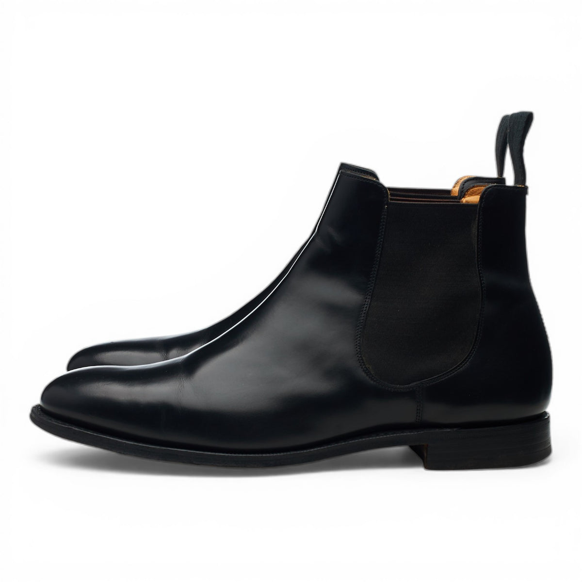'Beijing' Black Leather Chelsea Boots UK 7 G