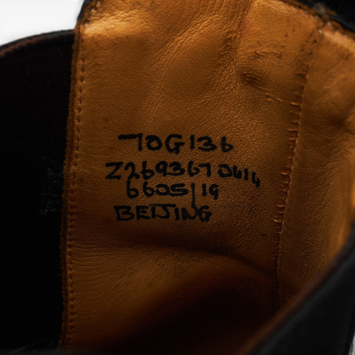 'Beijing' Black Leather Chelsea Boots UK 7 G