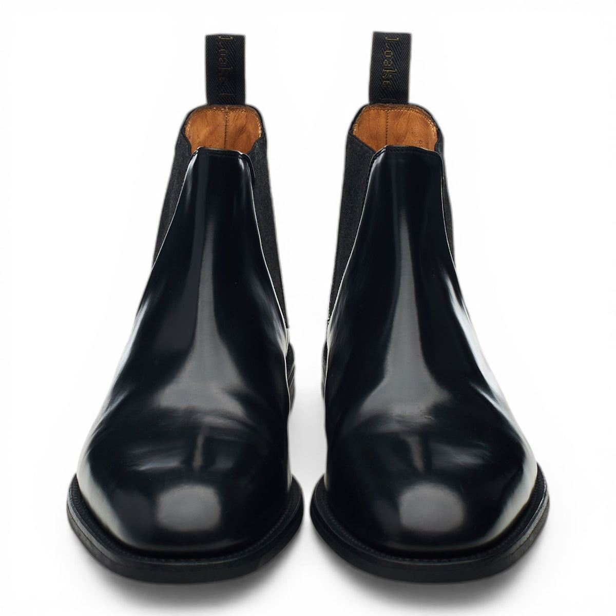 'Ascot' Black Leather Chelsea Boots UK 10 F