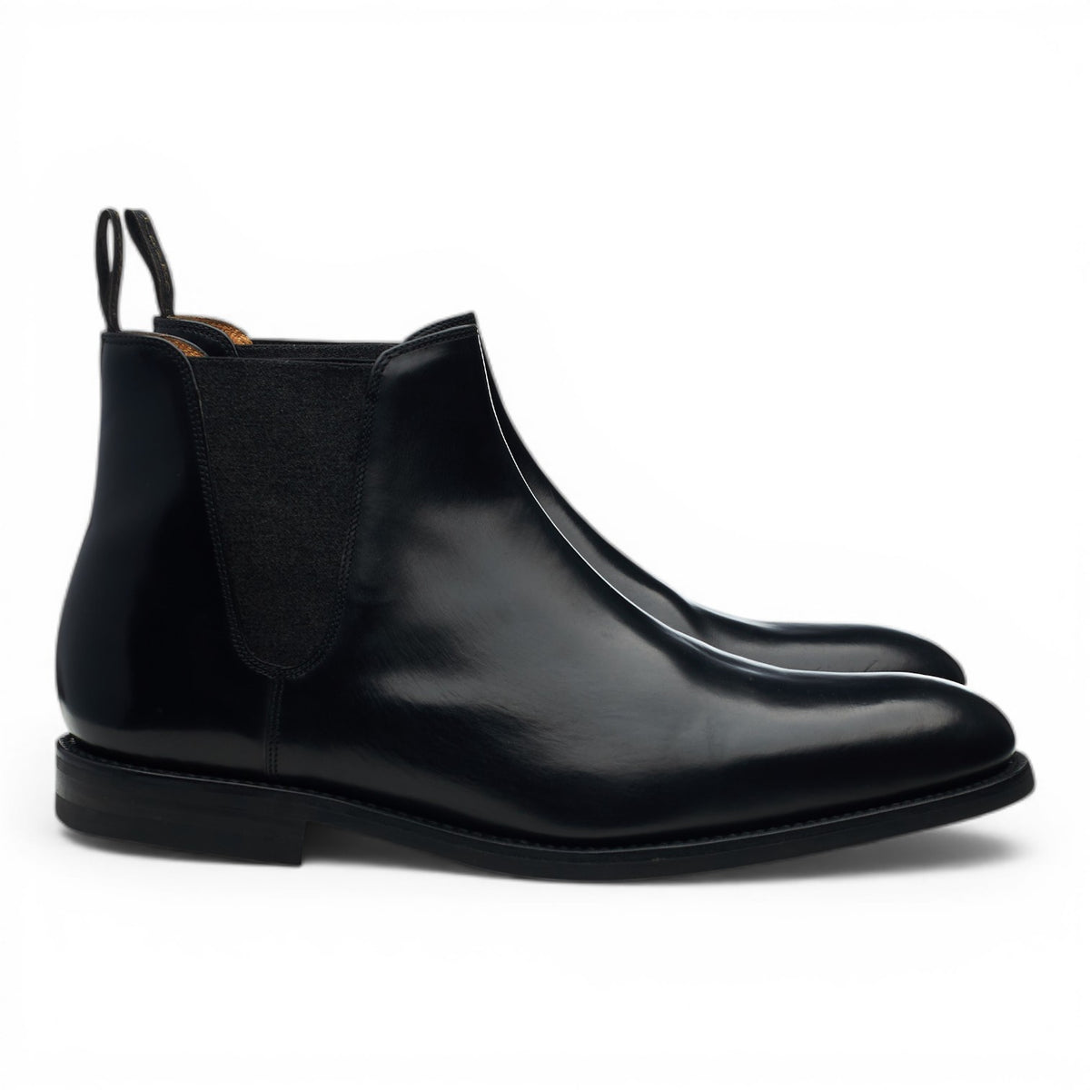 'Ascot' Black Leather Chelsea Boots UK 10 F