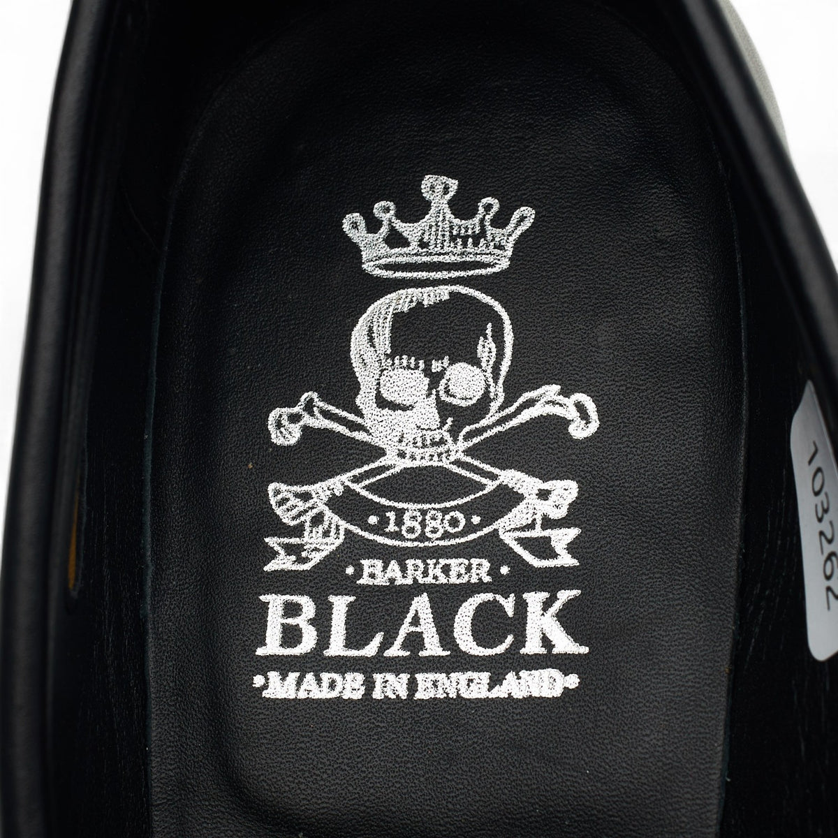 'Crown' Black Leather Loafers UK 8.5
