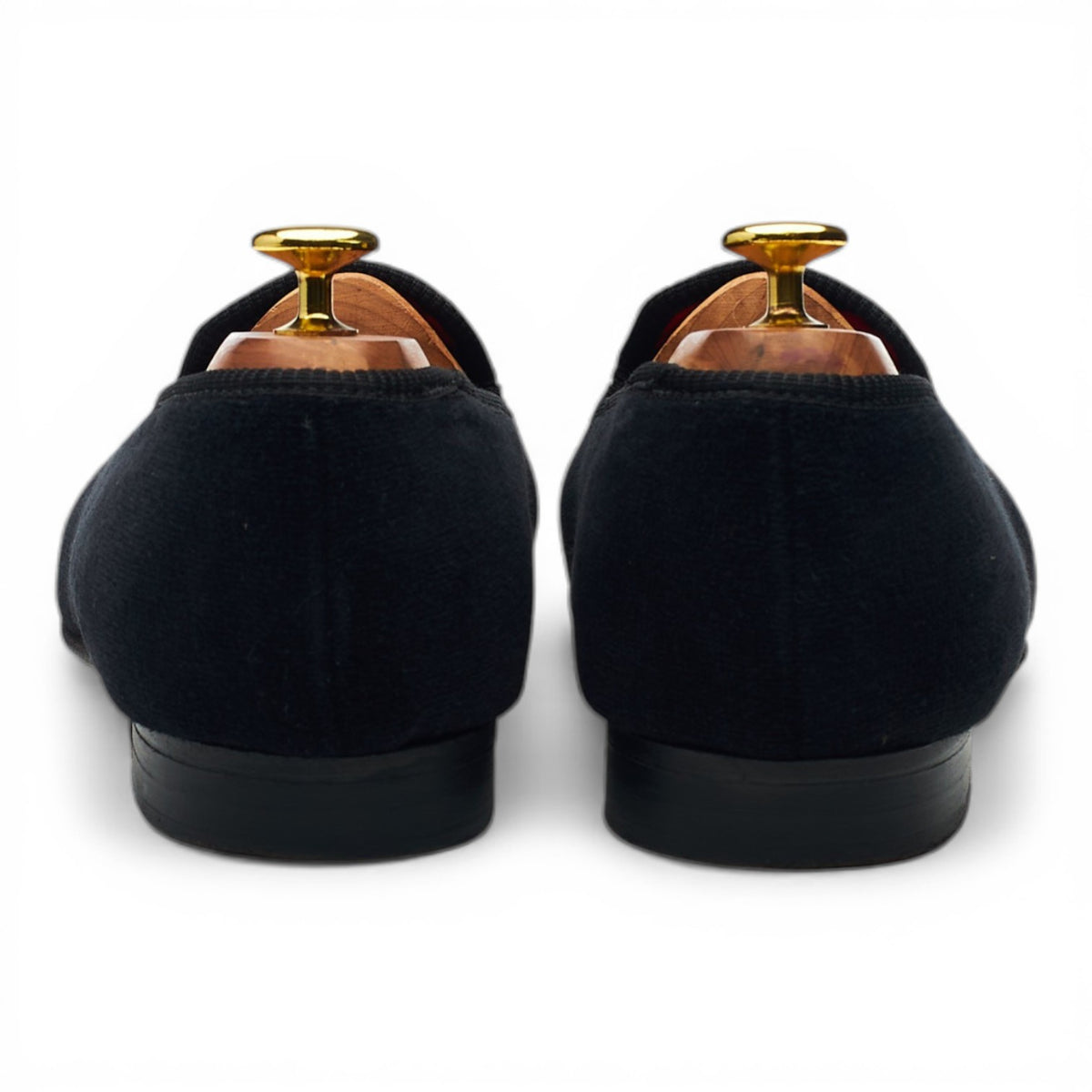 'Skull & Bones' Black Velvet Slippers UK 8.5