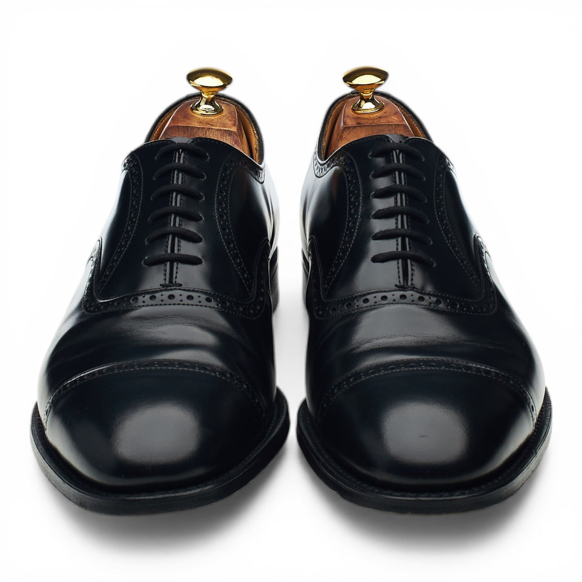 'Legate' Black Leather Oxford Brogues UK 11.5 G