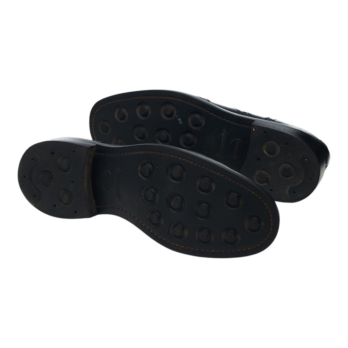 'Wilson' Black Grain Leather Derby Brogues UK 7