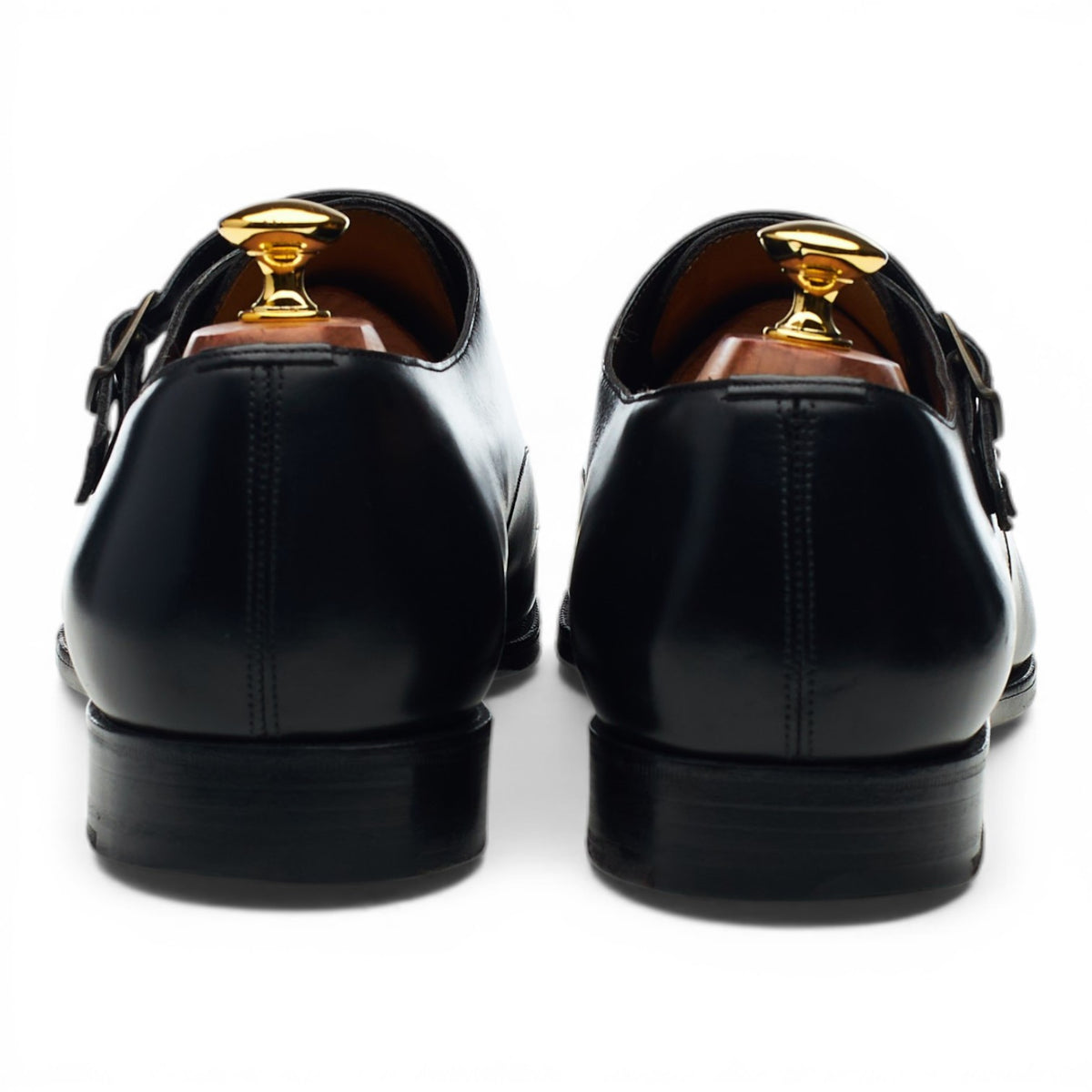 'Westminster' Black Leather Double Monk Strap UK 10.5 E