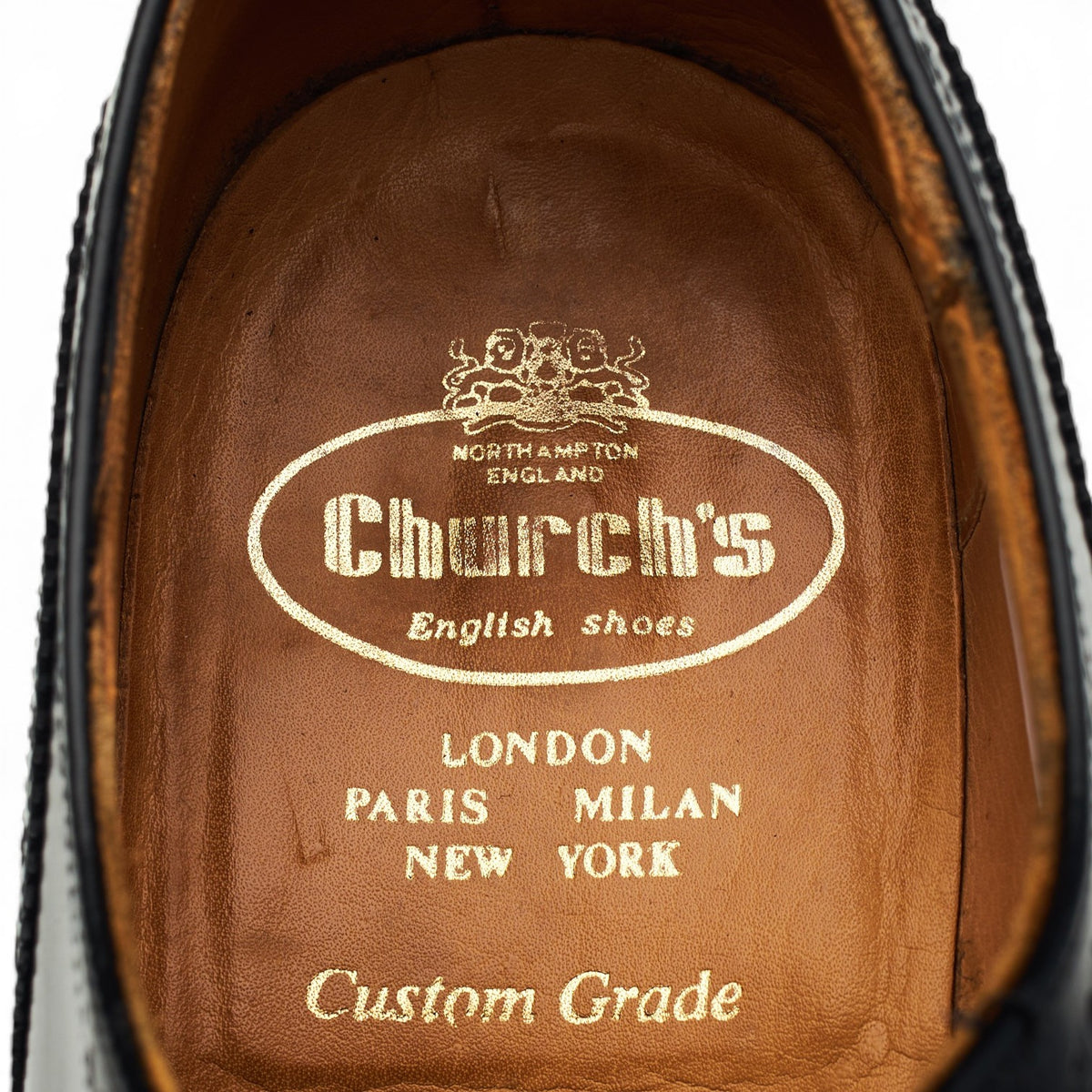 'Wingate' Black Leather Oxford Brogues UK 8.5 G