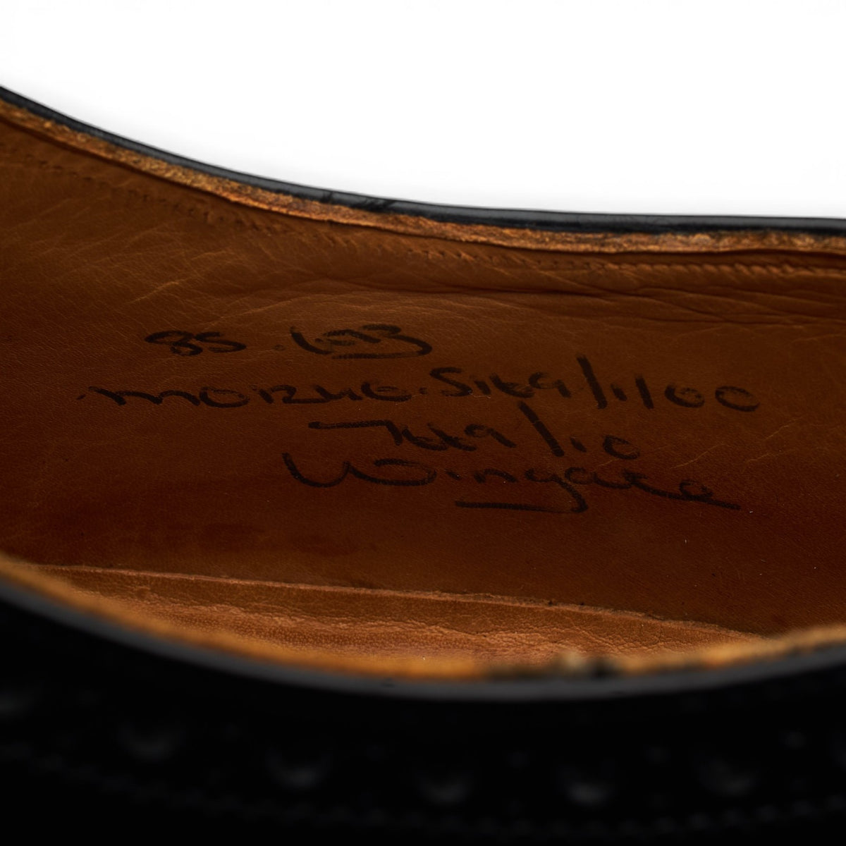 'Wingate' Black Leather Oxford Brogues UK 8.5 G