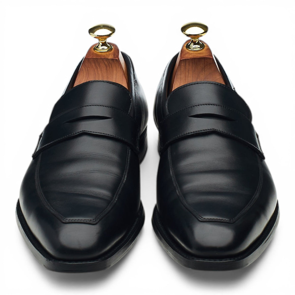 'Merton' Black Leather Loafers UK 7 E