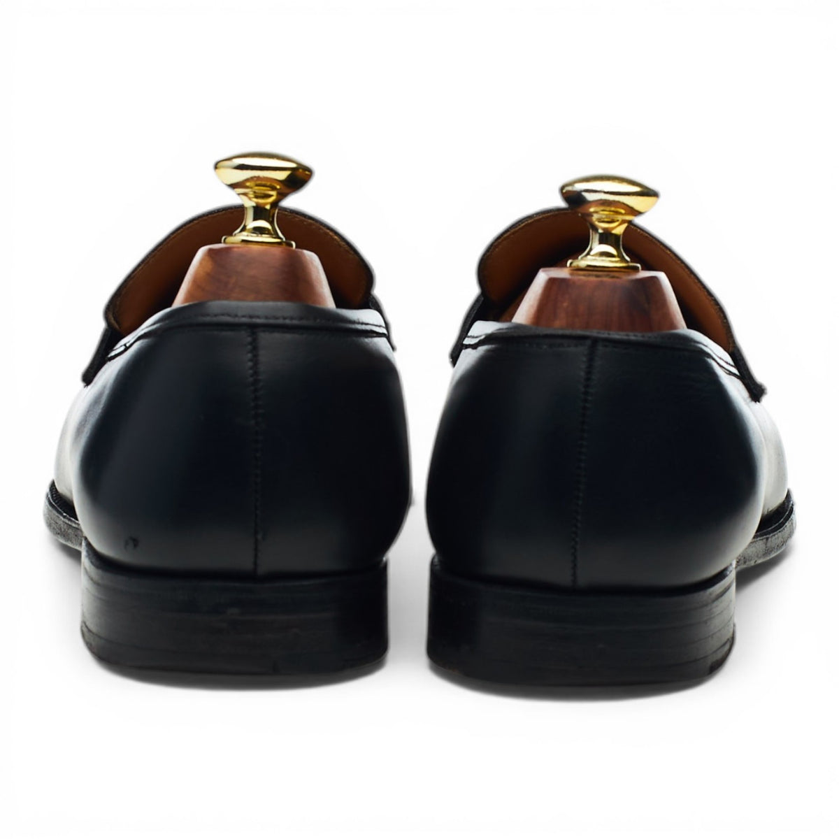 'Merton' Black Leather Loafers UK 7 E