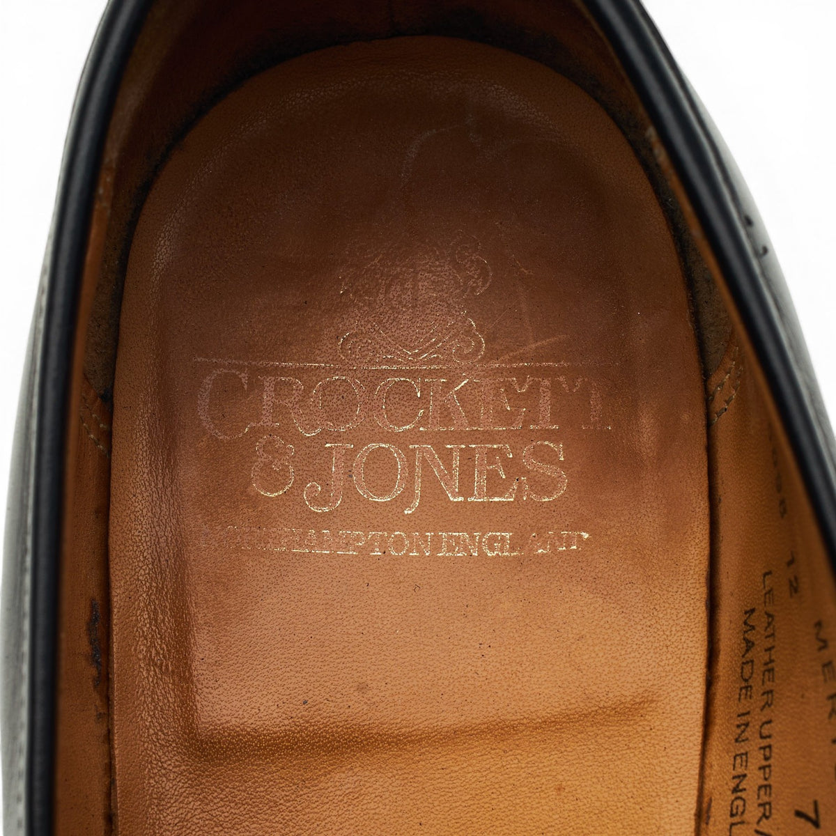 'Merton' Black Leather Loafers UK 7 E